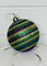 Vibrant Mardi Gras Elegance: 120mm Horizontal Stripe Ball Ornament - Purple/Gold/Green-XY852958